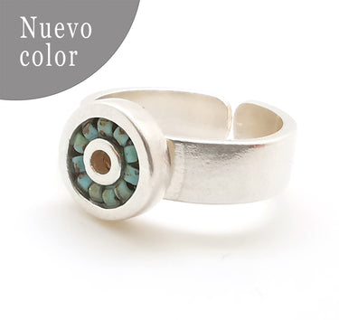 Anillo iris plata